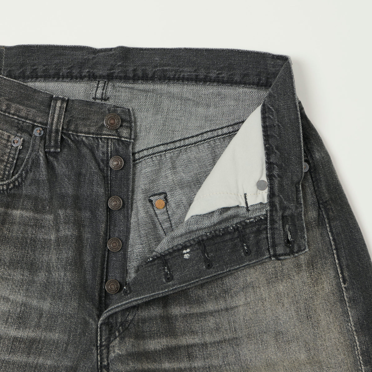 FULLCOUNT 0105SS 'Super Smooth' 11.5oz Wide Straight Jean - Black 'Dartford' Wash