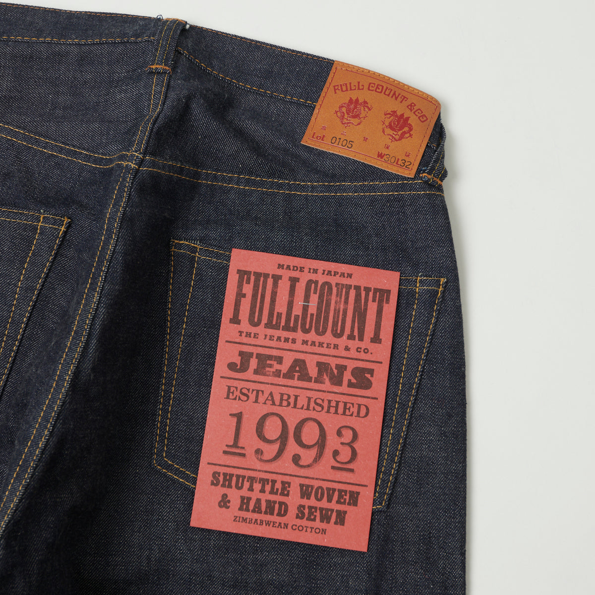 FULLCOUNT 0105 13.7oz Wide Straight Jean - Raw