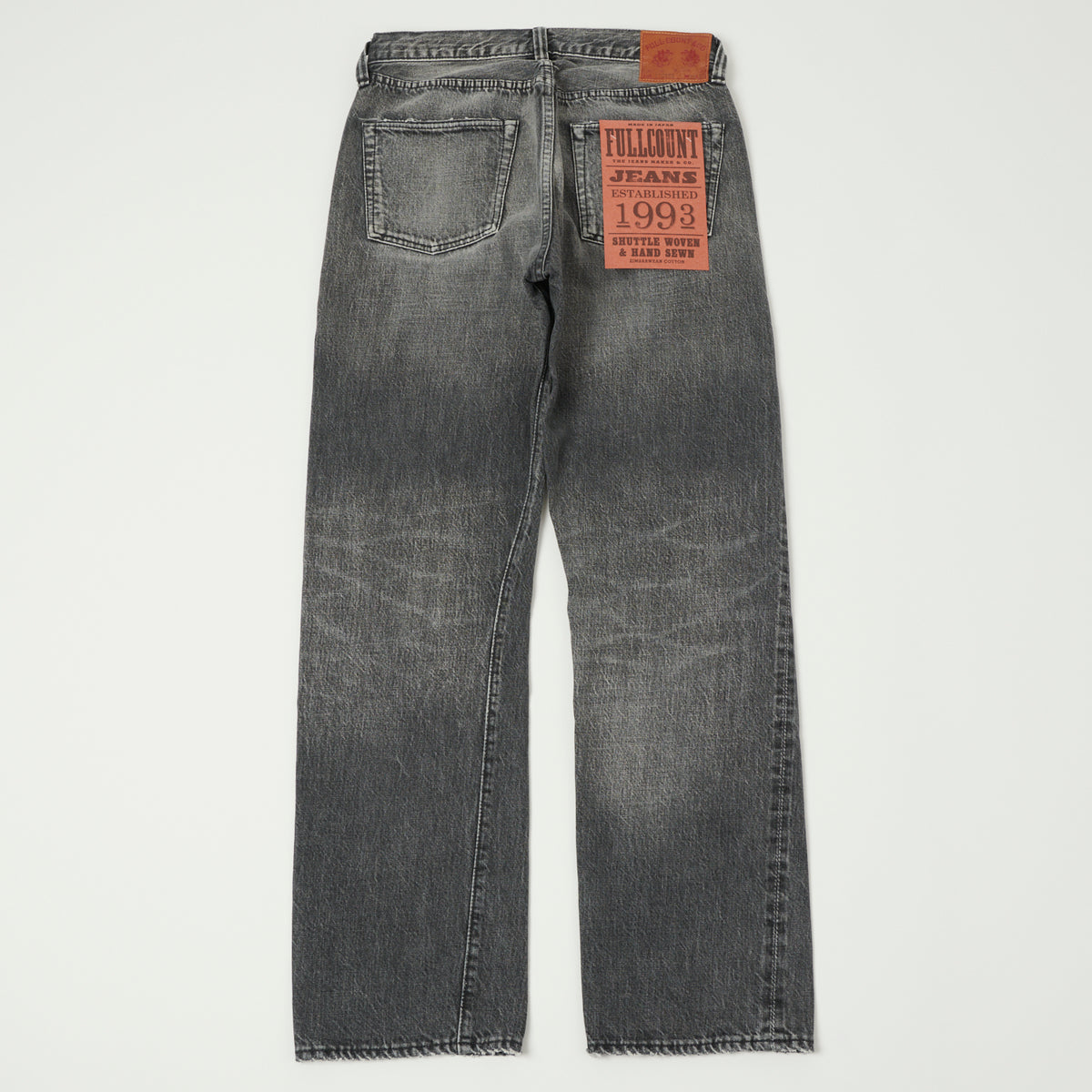 FULLCOUNT 1101 13.7oz Loose Straight Jean - Black 'Splatter Dartford' Wash