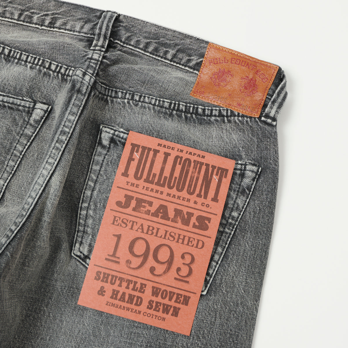 FULLCOUNT 1101 13.7oz Loose Straight Jean - Black 'Splatter Dartford' Wash