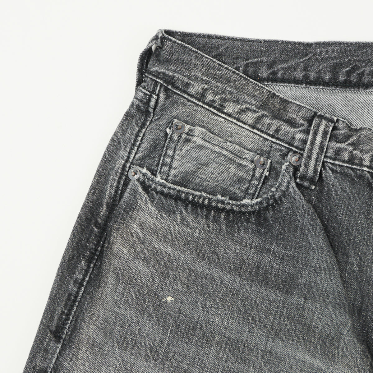 FULLCOUNT 1101 13.7oz Loose Straight Jean - Black 'Splatter Dartford' Wash