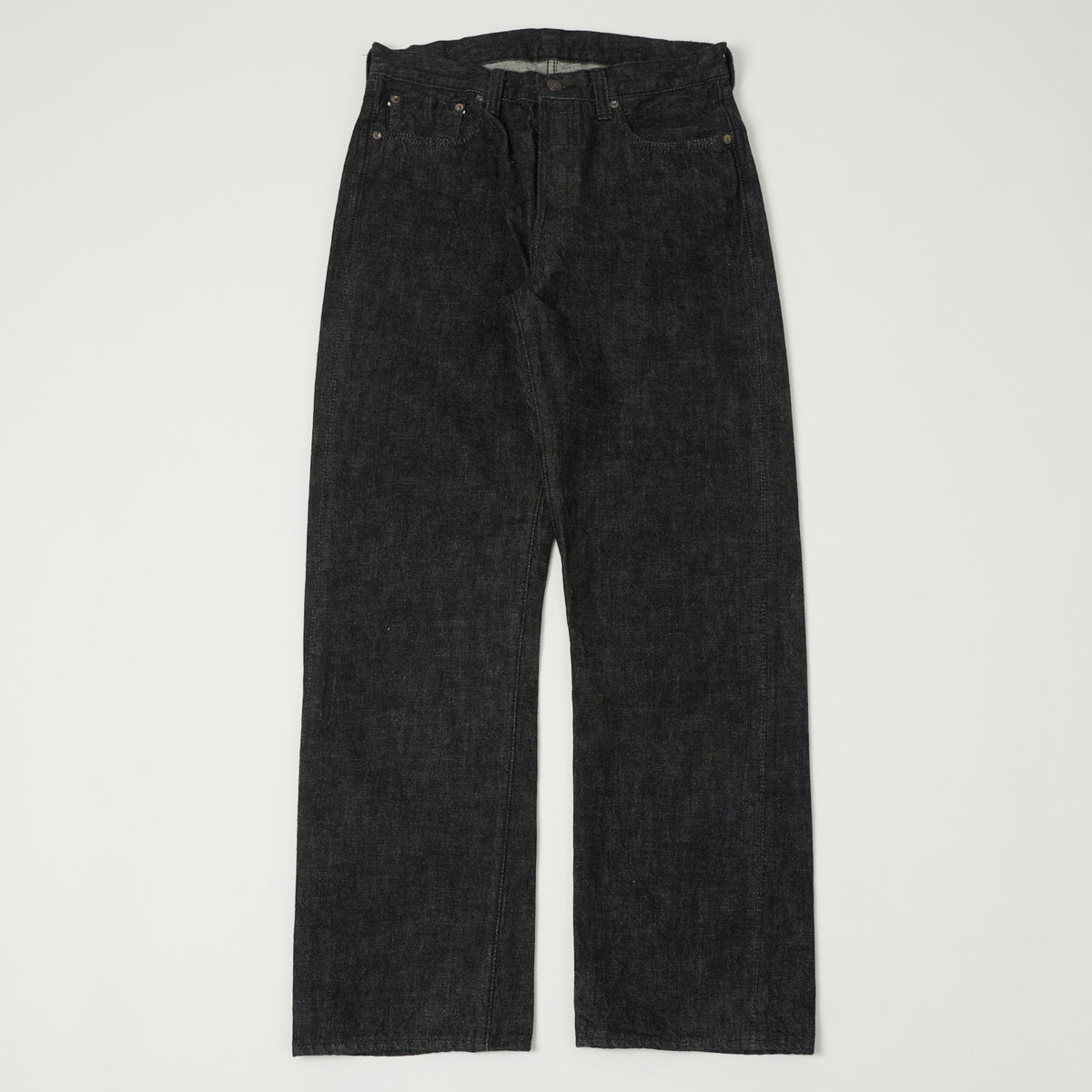 FULLCOUNT 1101 13.7oz Loose Straight Jean - Black One Wash