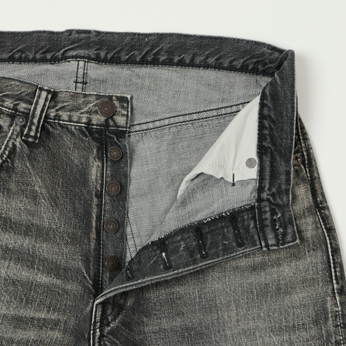 FULLCOUNT 1101 13.7oz Loose Straight Jean - Black 'Dartford' Wash