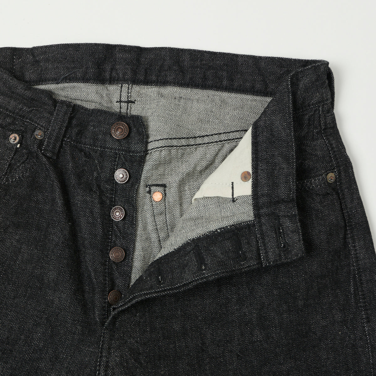 FULLCOUNT 1101 13.7oz Loose Straight Jean - Black One Wash
