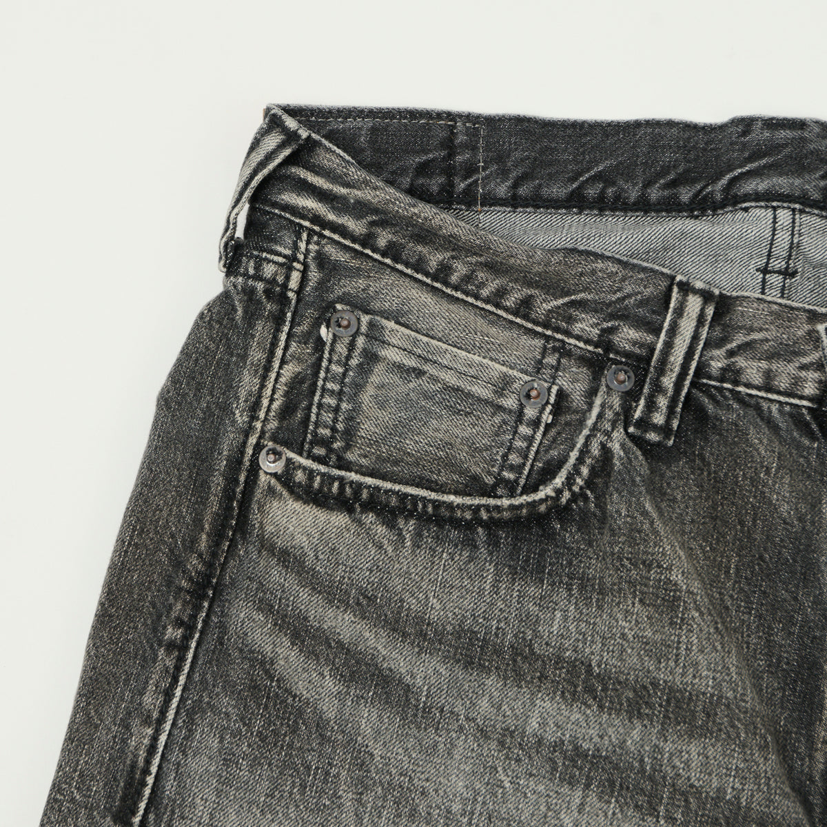 FULLCOUNT 1101 13.7oz Loose Straight Jean - Black 'Dartford' Wash
