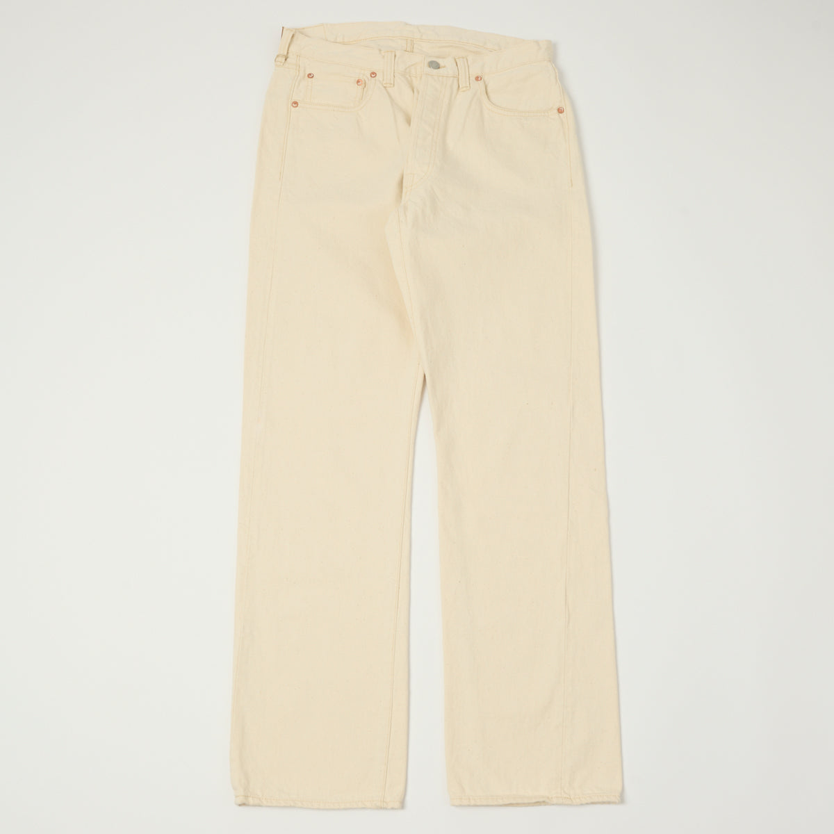 FULLCOUNT 1101 13.7oz Loose Straight Jean - Ecru One Wash