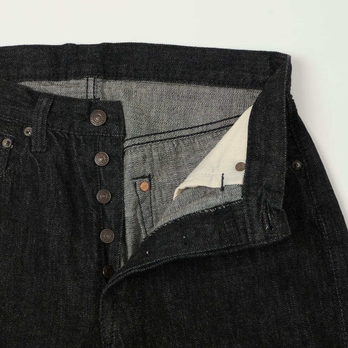 FULLCOUNT 1101SS 'Super Smooth' 11.5oz Loose Straight Jean - Black One Wash
