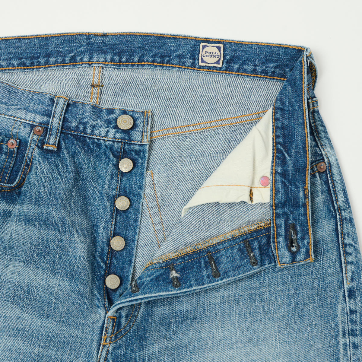 FULLCOUNT 1102 13.7oz Regular Straight Jean - 'Eastbourne' Wash