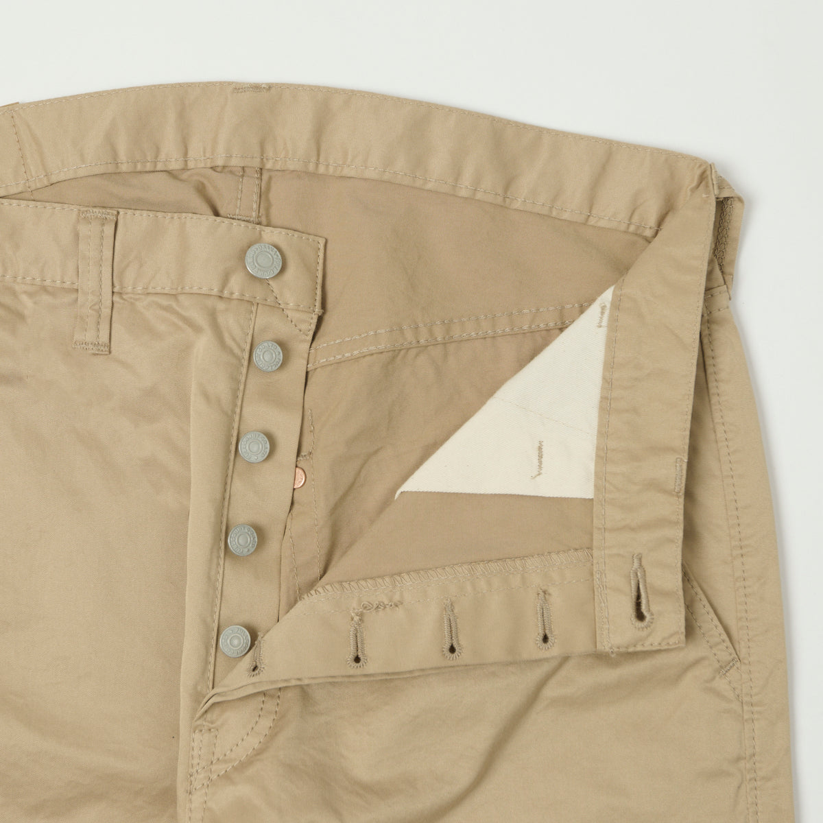 FULLCOUNT 1121 Burberry Twill 'Duke II' Wide Straight Jean - Beige