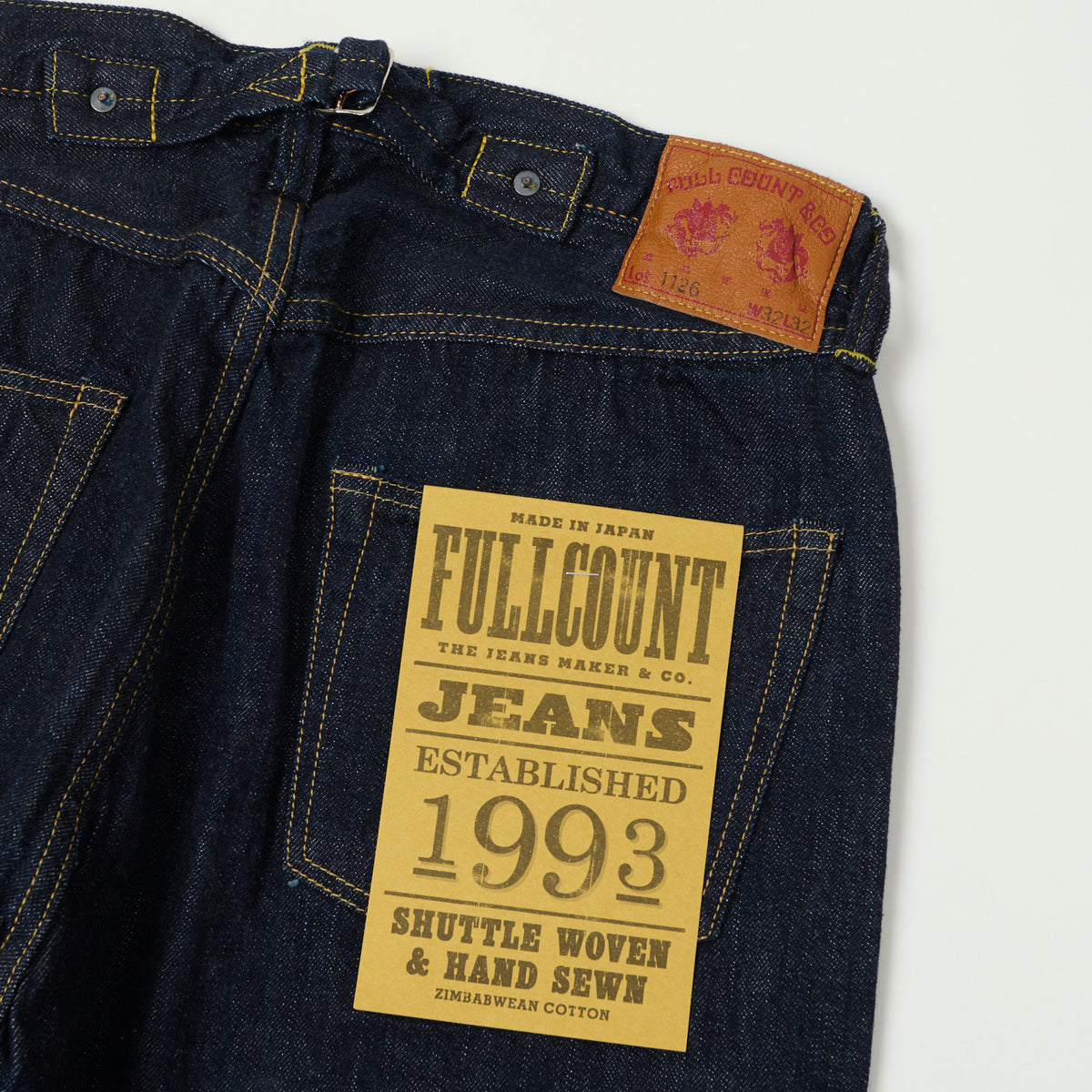 FULLCOUNT 1126 '1937 Model' 11.5oz Wide Straight Jeans - One Wash