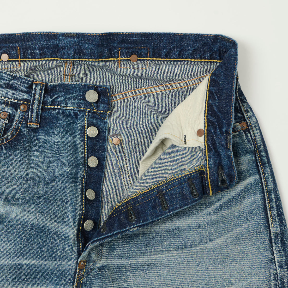 FULLCOUNT 1136 '1937 Model' 13.7oz Wide Straight Jean - 'Mykonos' Wash