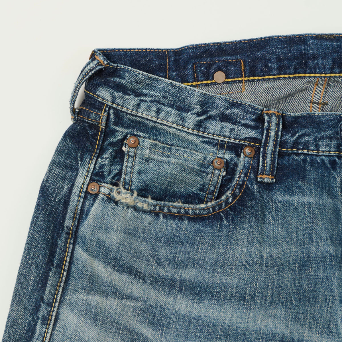 FULLCOUNT 1136 '1937 Model' 13.7oz Wide Straight Jean - 'Mykonos' Wash