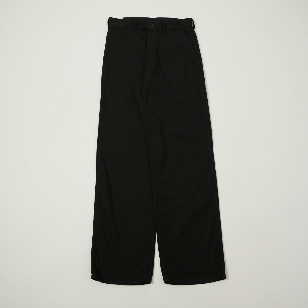 FULLCOUNT 1141 Herringbone Twill U.S. Navy Seamens Trousers - Black