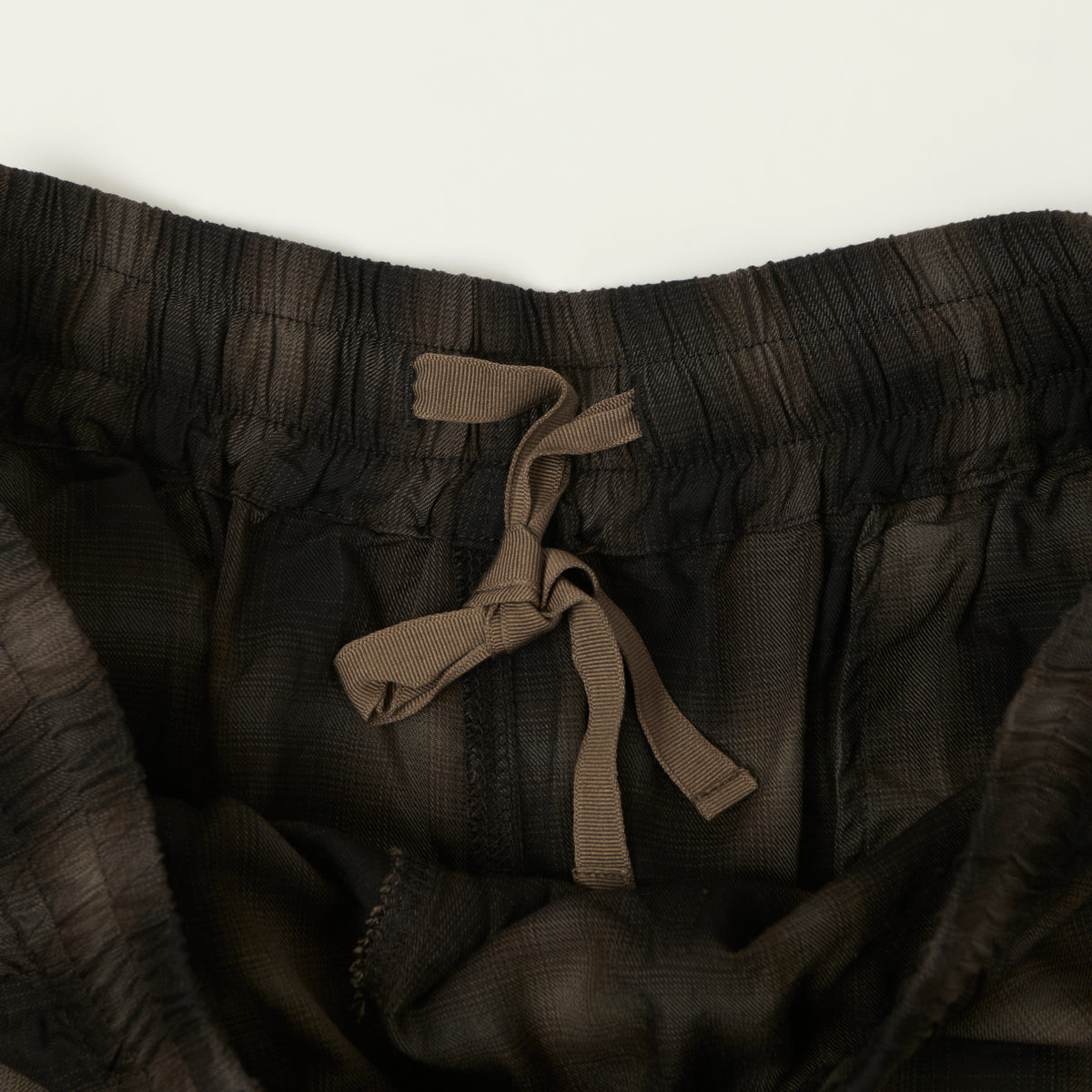 FULLCOUNT 1143 Ombre Check Resort Shorts - Black