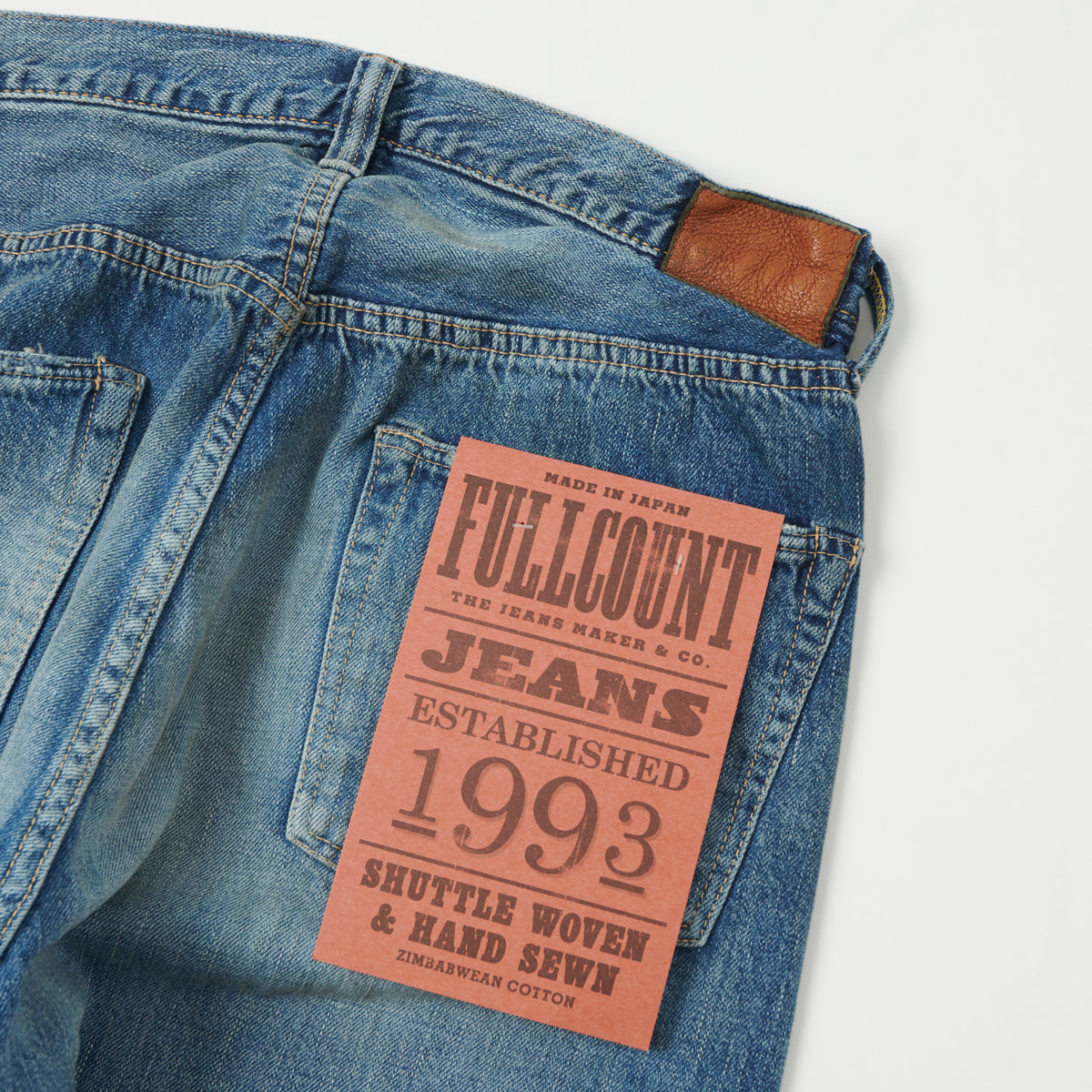 FULLCOUNT 0105SS 'Super Smooth' 11.5oz Wide Straight Jean - 'Dartford' Wash