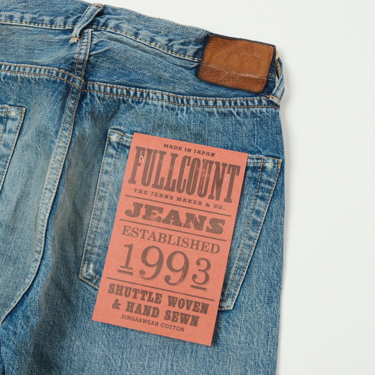 FULLCOUNT 1103 13.7oz Clean Straight Jean - 'Dartford' Wash