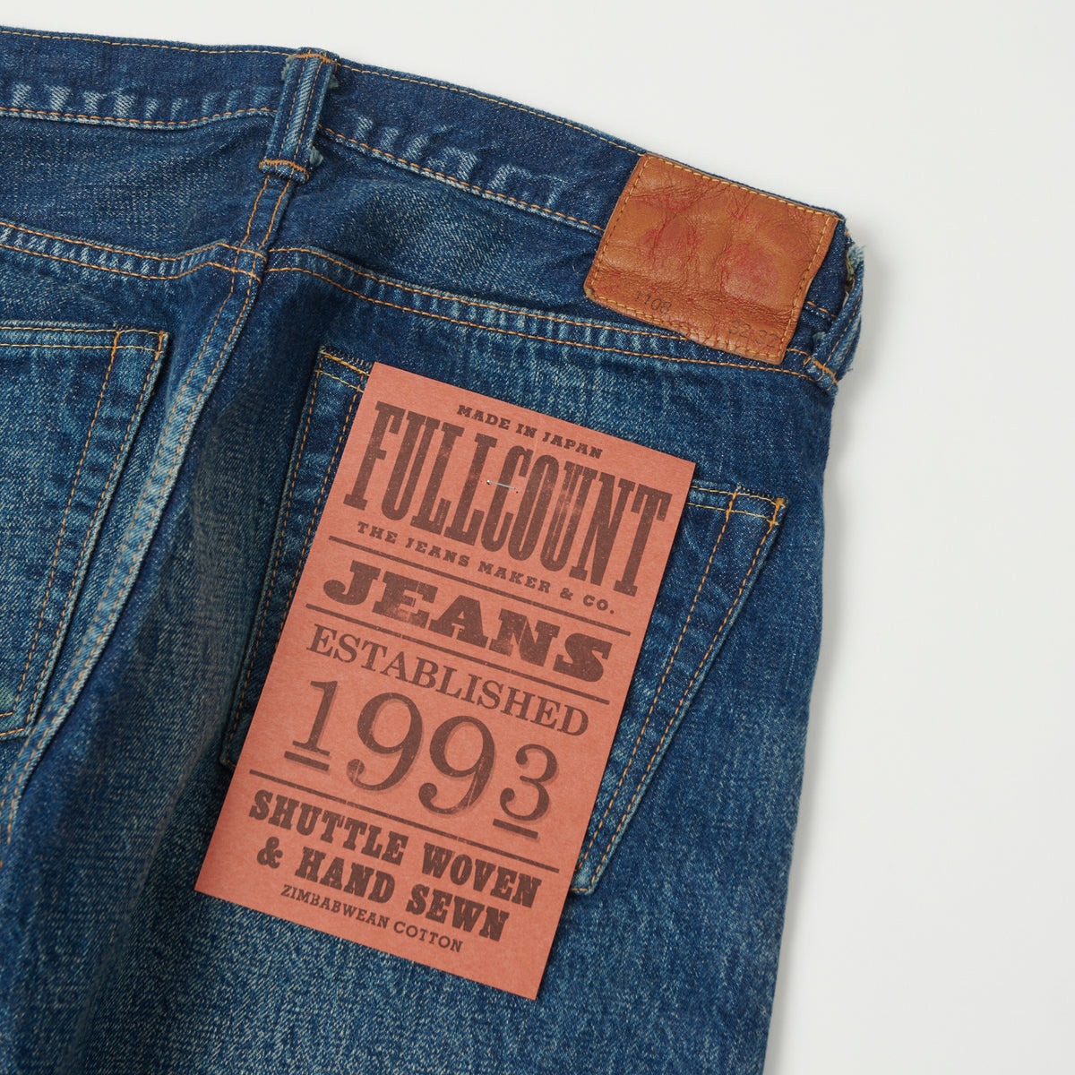 FULLCOUNT 1108 13.7oz Regular Straight Jean - 'More Than Real' Wash
