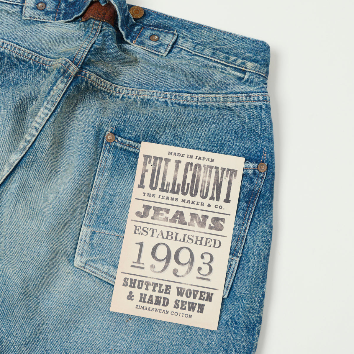 FULLCOUNT 1373 'Son of the Soil' 13.7oz Loose Straight Jean - Heavy Wash