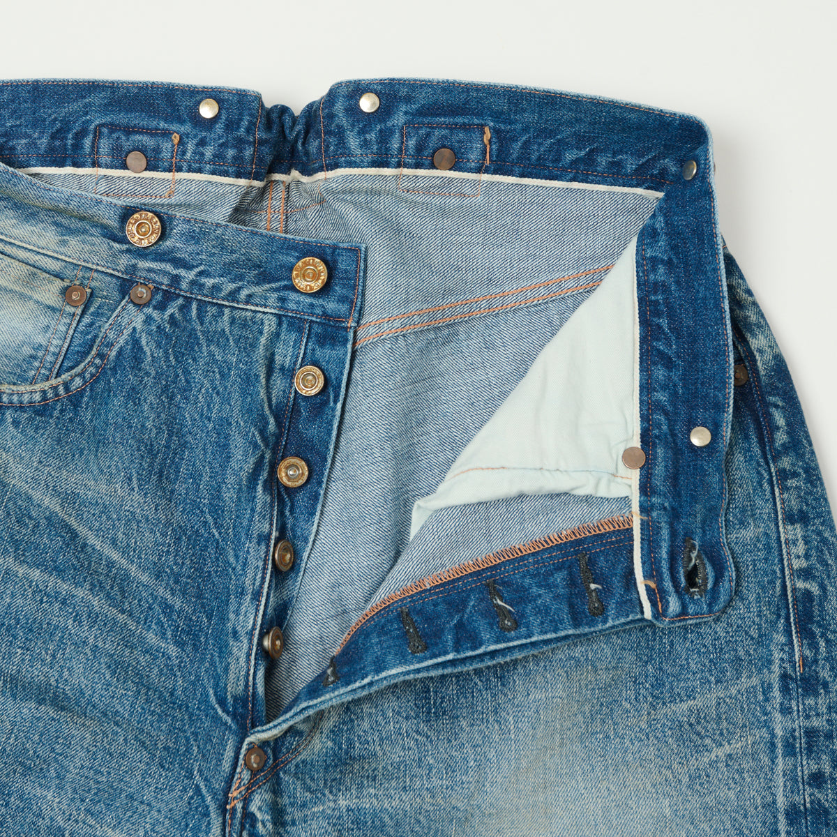 FULLCOUNT 1373 'Son of the Soil' 13.7oz Loose Straight Jean - Heavy Wash