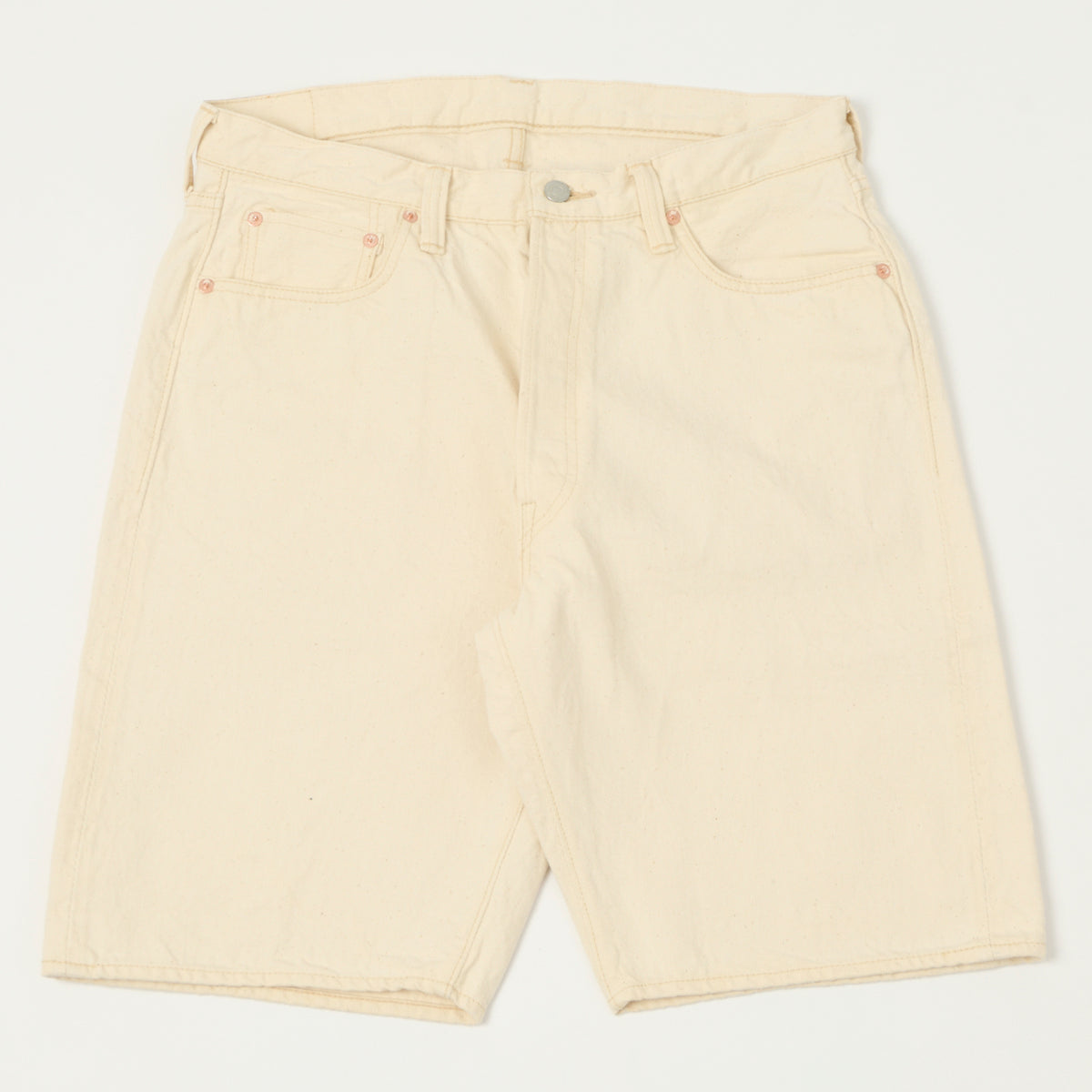 FULLCOUNT 1904 Five Pocket Denim Shorts - Ecru