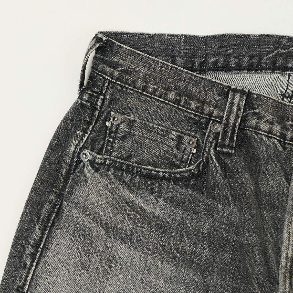 FULLCOUNT 1904 Five Pocket Denim Shorts - Black Dartford Wash