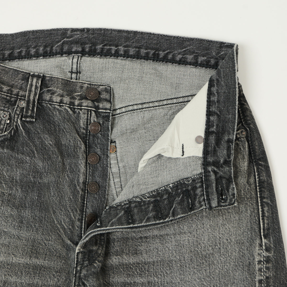 FULLCOUNT 1904 Five Pocket Denim Shorts - Black Dartford Wash