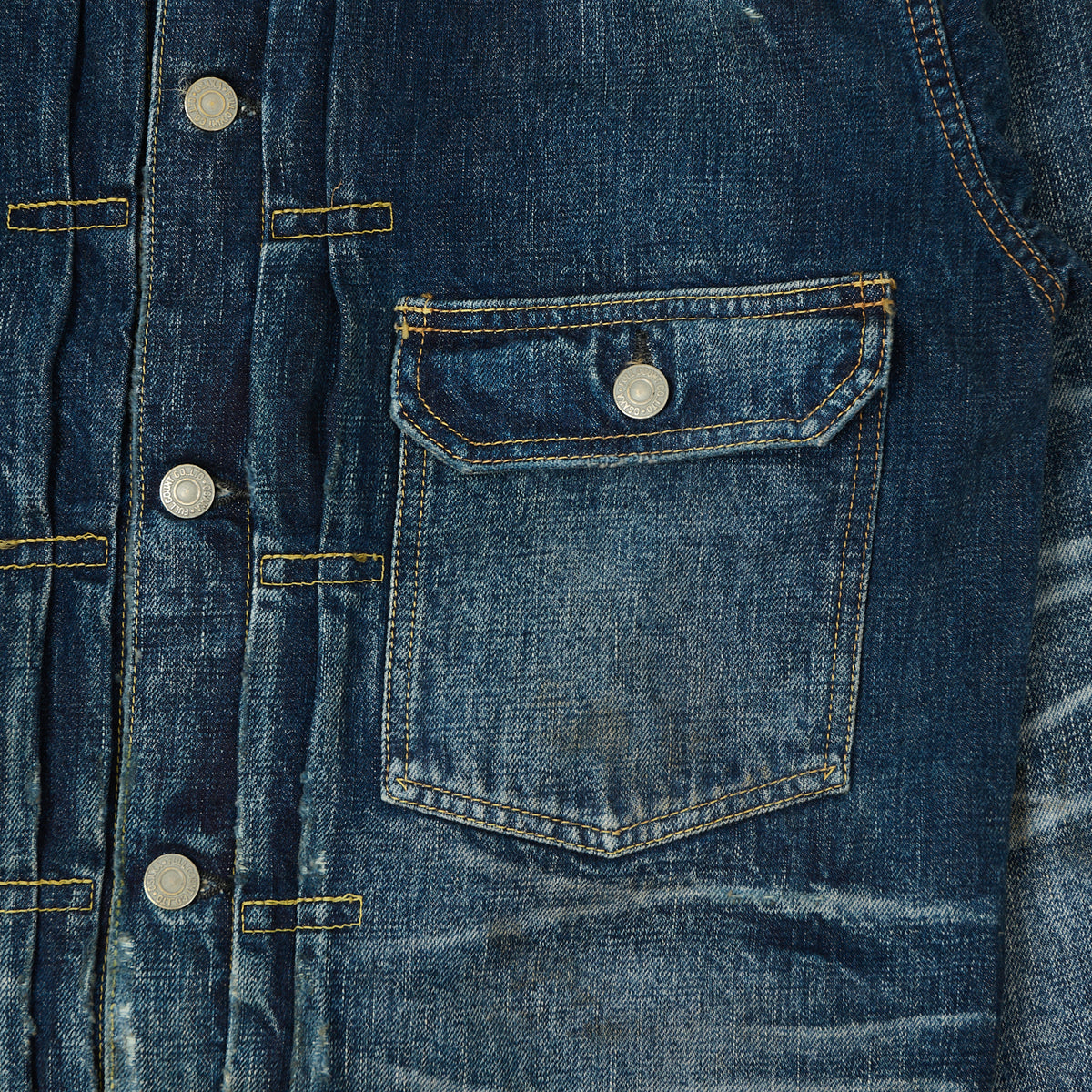 FULLCOUNT 2107 13.5oz Type I Denim Jacket - 'More Than Just Fear' Wash