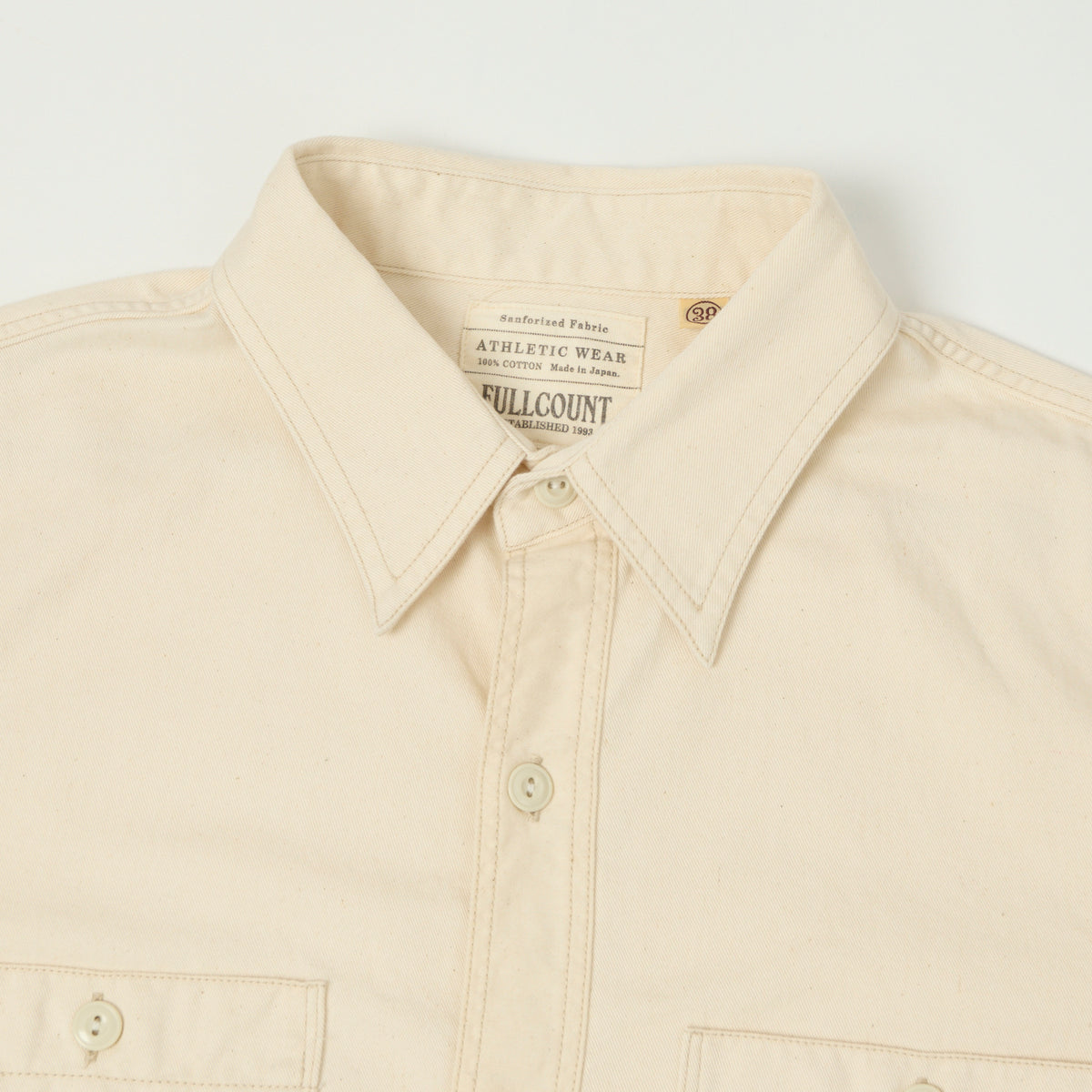 FULLCOUNT 4087 Twill Work Shirt - Ecru