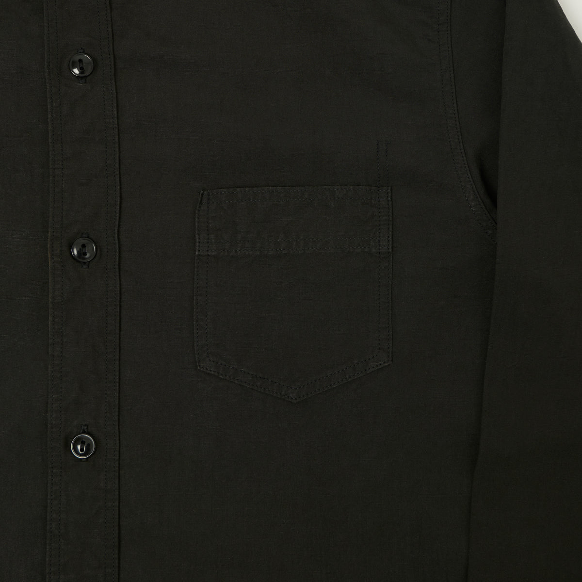 FULLCOUNT 4091L 1920s Cotton/Linen Farmers Shirt - Black