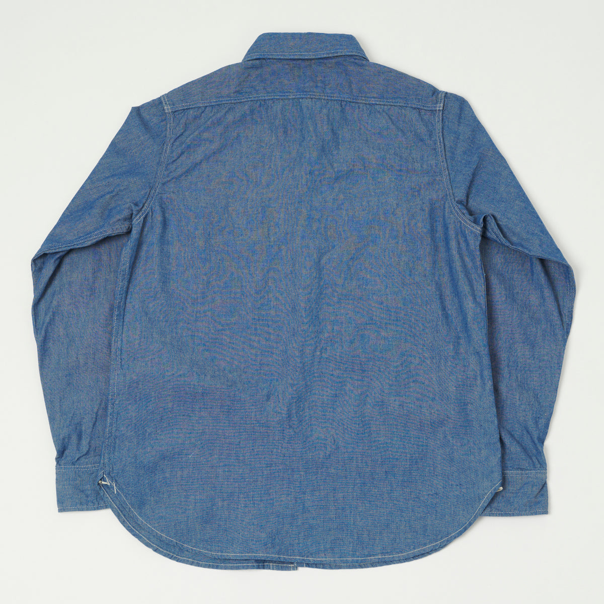 FULLCOUNT 4810 5oz Chambray Work Shirt - Mid Blue
