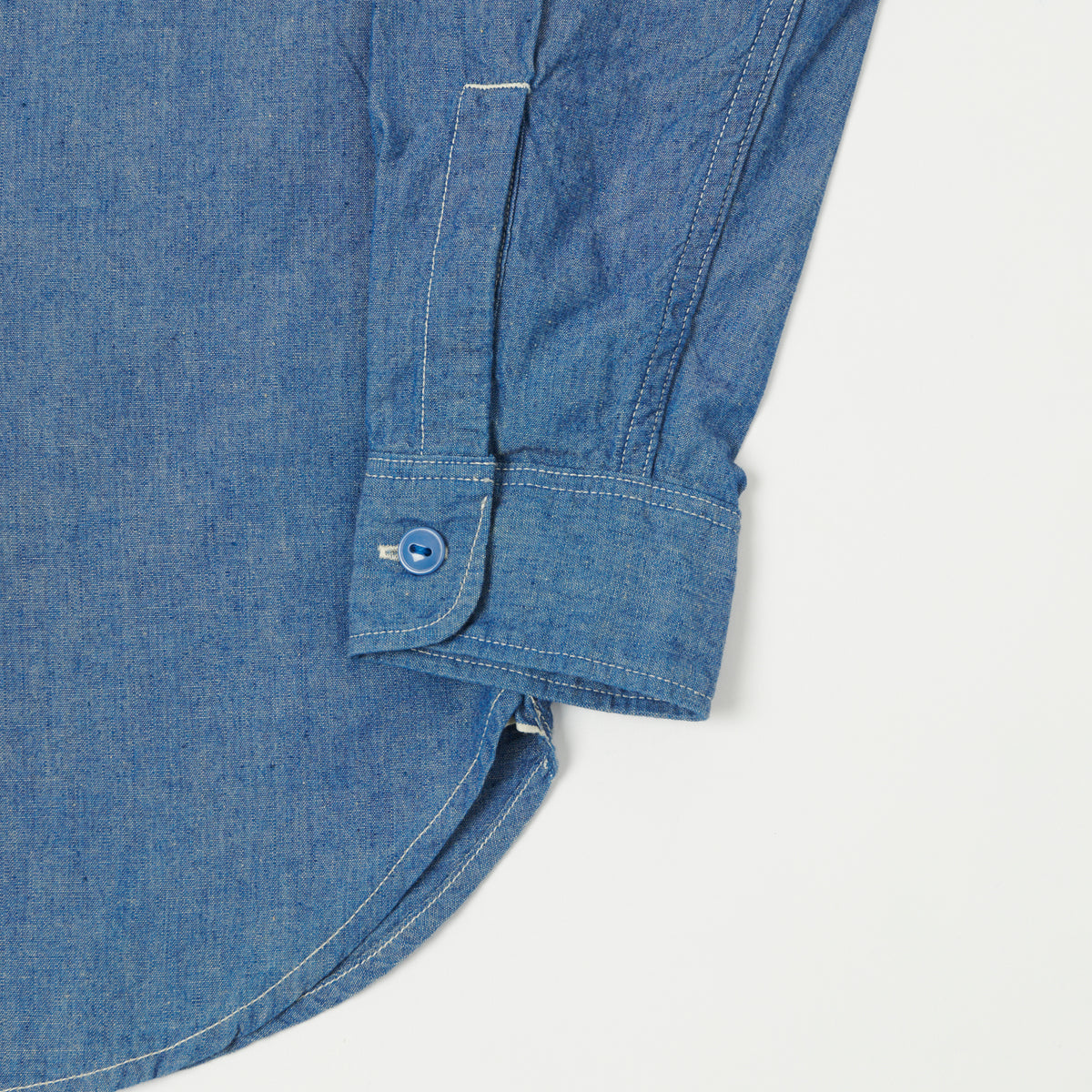 FULLCOUNT 4810 5oz Chambray Work Shirt - Mid Blue
