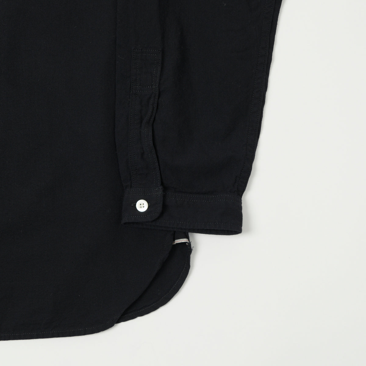 FULLCOUNT 4900 Stand Collar Pullover Chambray Shirt - Black
