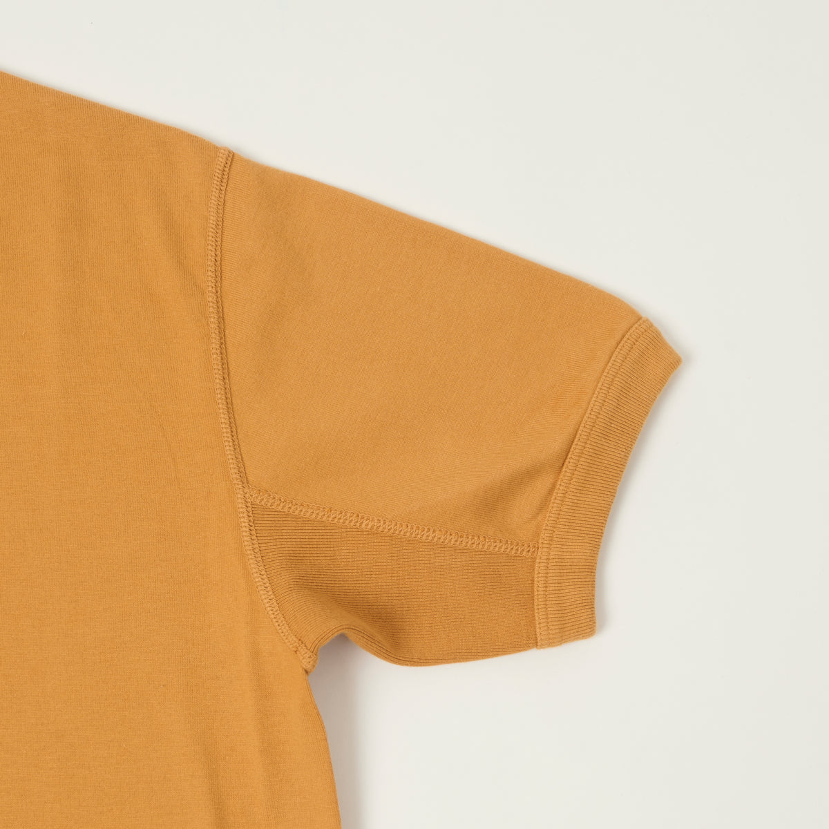 FULLCOUNT 5222H Flat Seam Heavyweight Henley - Saffron