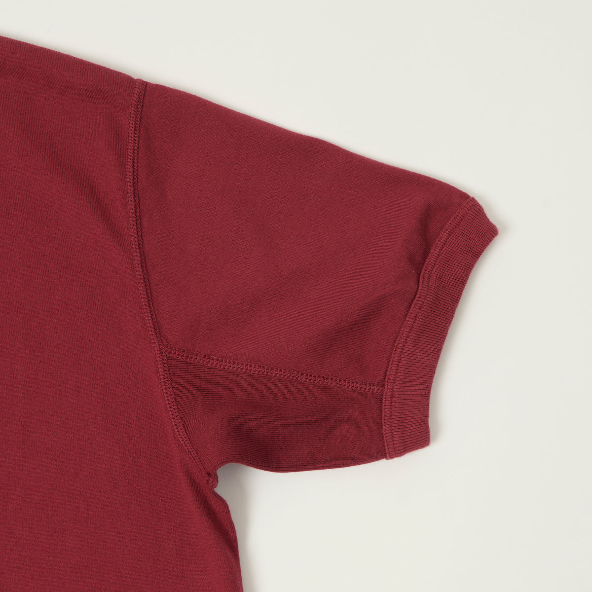 FULLCOUNT 5222H Flat Seam Heavyweight Henley - Burgundy