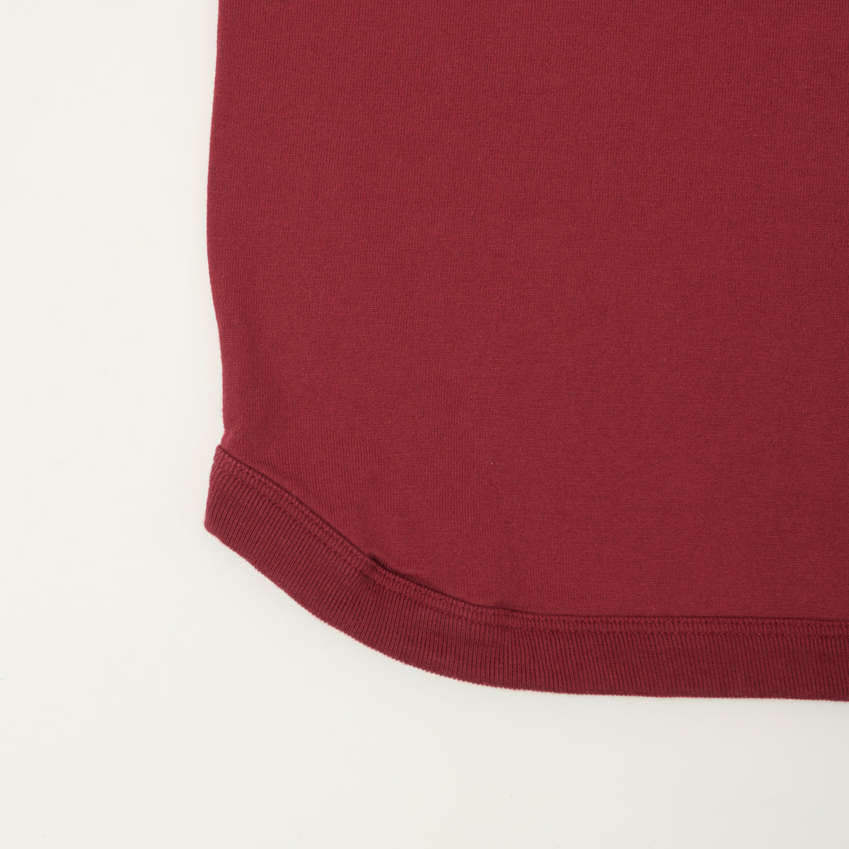FULLCOUNT 5222H Flat Seam Heavyweight Henley - Burgundy