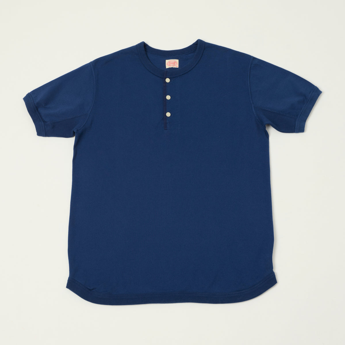 FULLCOUNT 5222H Flat Seam Heavyweight Henley - Navy