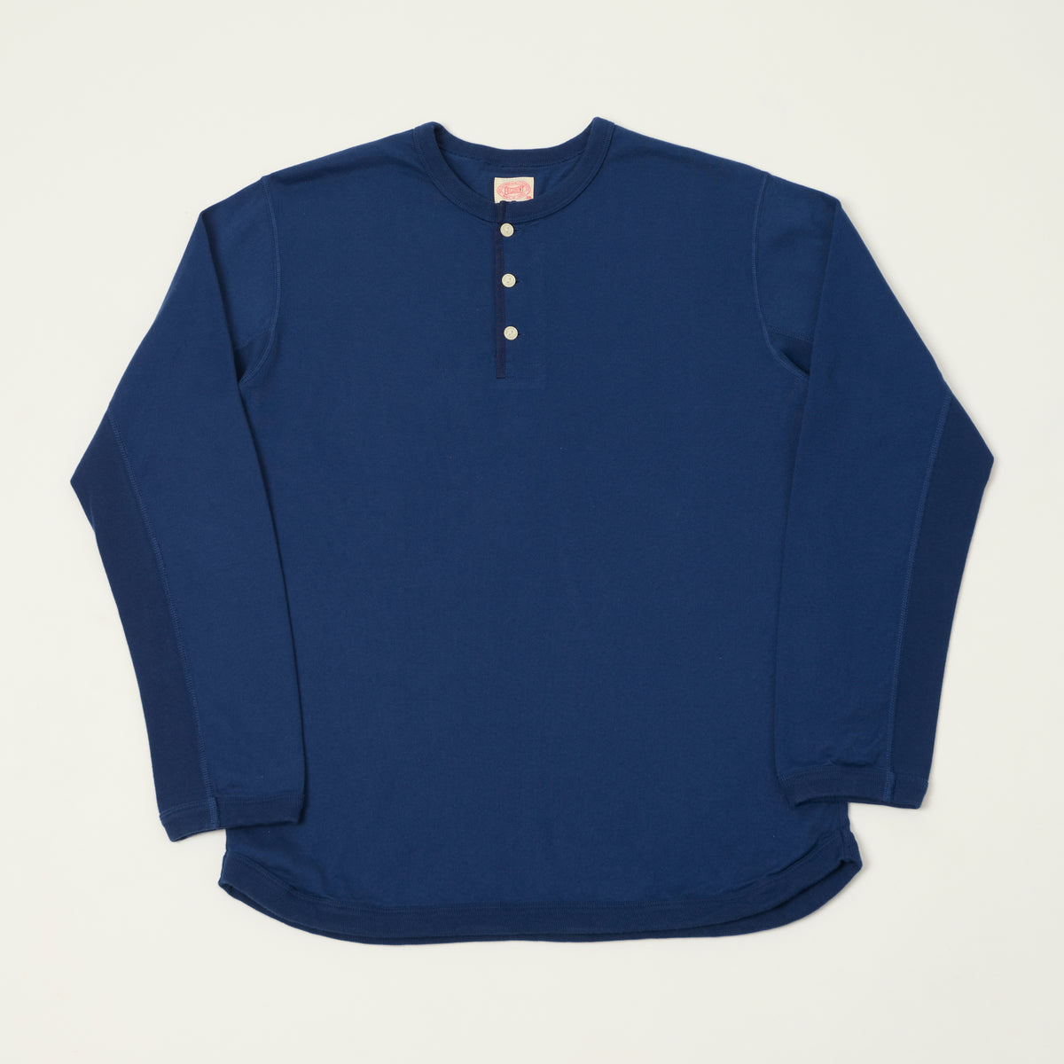 FULLCOUNT 5222LH Flat Seam Heavyweight Henley - Navy