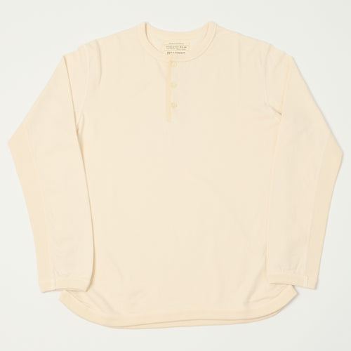 FULLCOUNT 5222LH Flat Seam Heavyweight Henley - Ecru