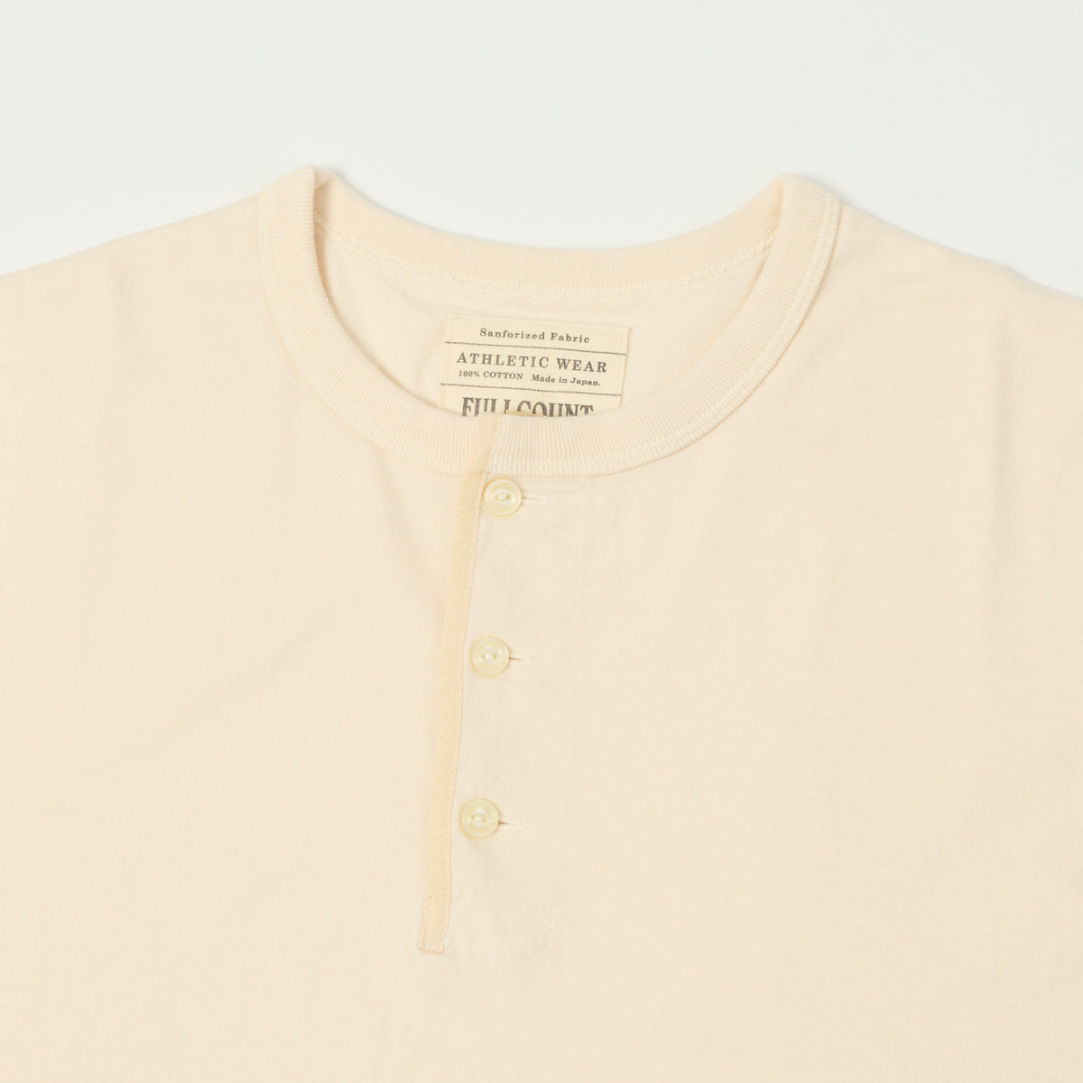 FULLCOUNT 5222LH Flat Seam Heavyweight Henley - Ecru