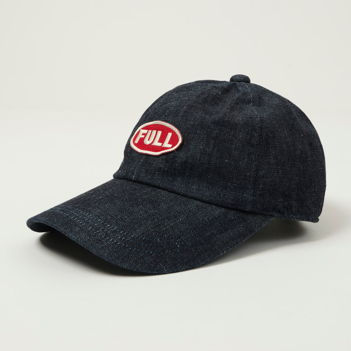 FULLCOUNT 6770 Six Panel 'FULL' Denim Baseball Cap - Black