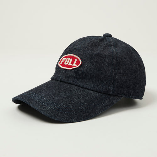 FULLCOUNT 6770 Six Panel 'FULL' Denim Baseball Cap - Black