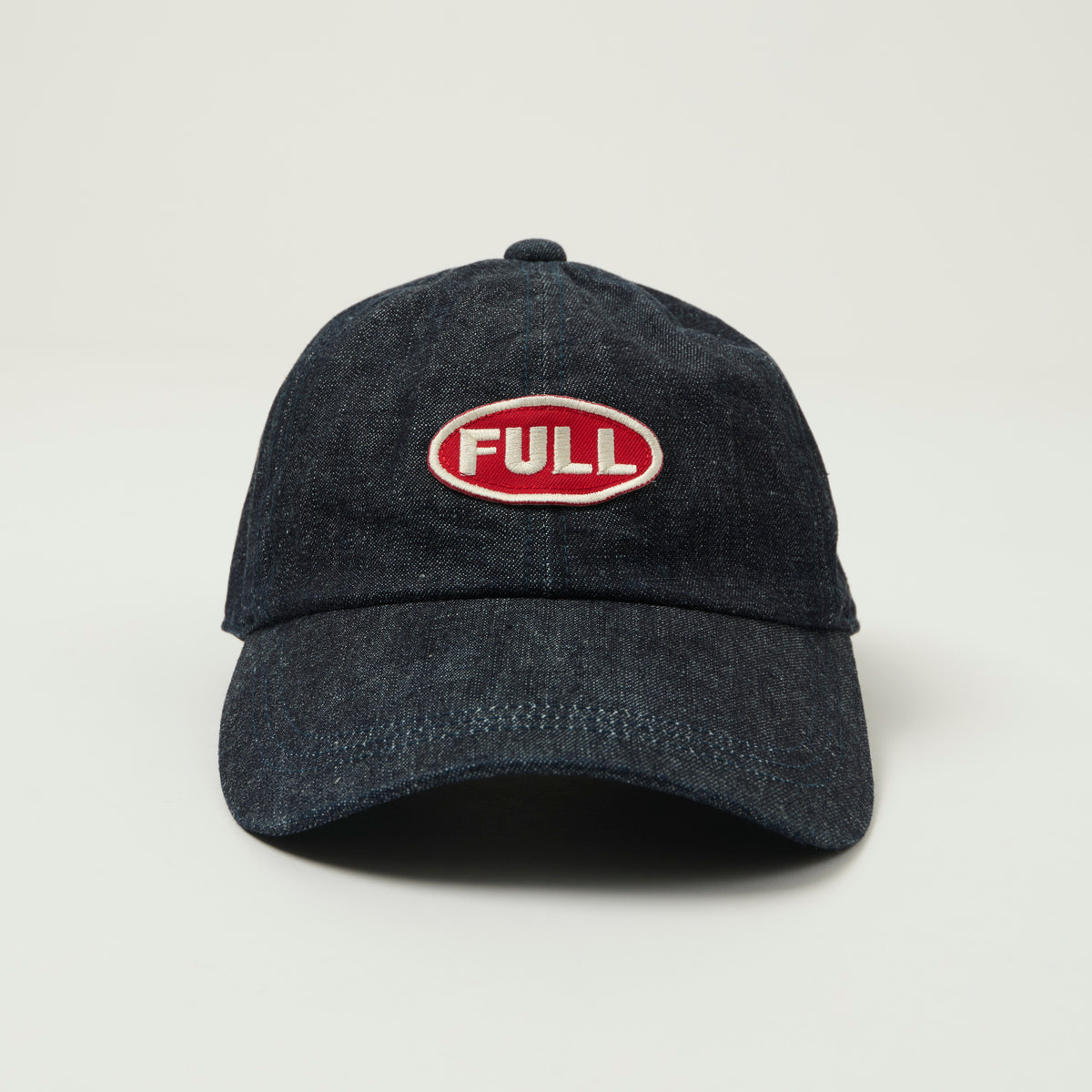 FULLCOUNT 6770 Six Panel 'FULL' Denim Baseball Cap - Black