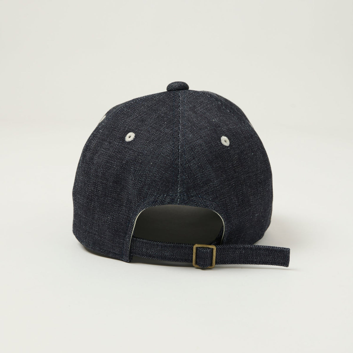 Full Count 6843 Six Panel Denim Baseball ’F’ Letterman Cap - Indigo Blue