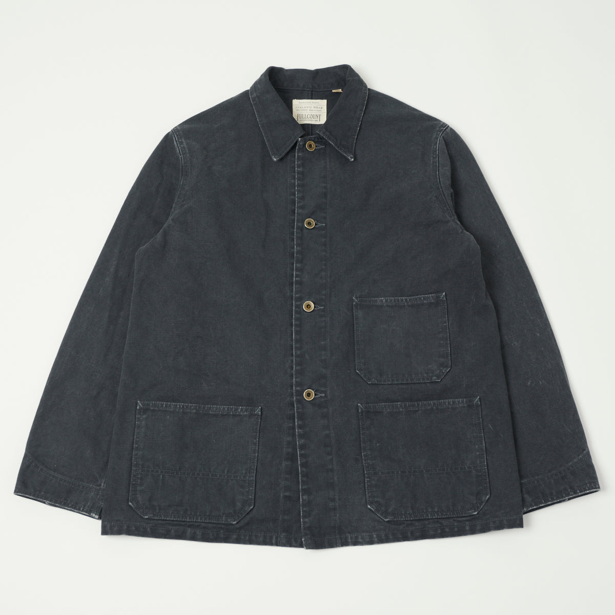 FULLCOUNT 2015 Sulfur Dye Heavy Oxford Chore Jacket - Black