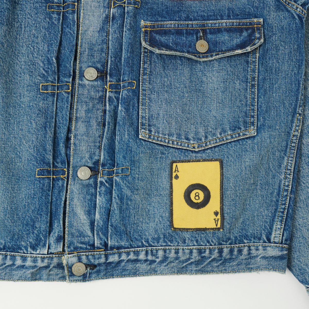 FULLCOUNT 2107HA Patched 13.7oz Type I Denim Jacket - 'Dartford' Wash