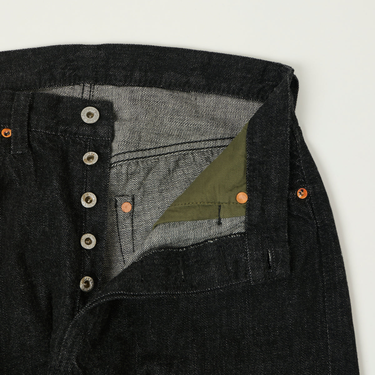 FULLCOUNT S0105 11.5oz WWII Model Wide Straight Jean - Black