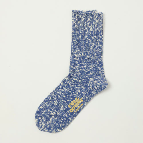FULLCOUNT 6110 Slub Sock - Blue