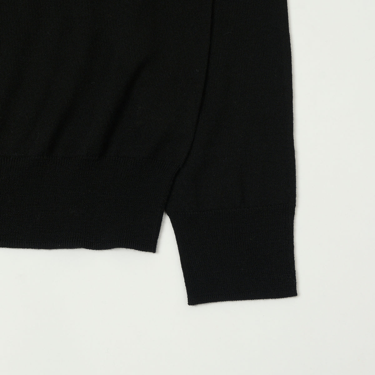 Hartford Merino Wool Polo Shirt - Black