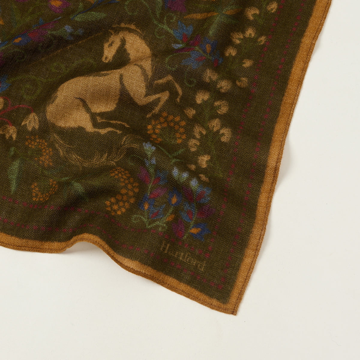 Hartford 'Unicorn' Wool Bandana Scarf - Bronze