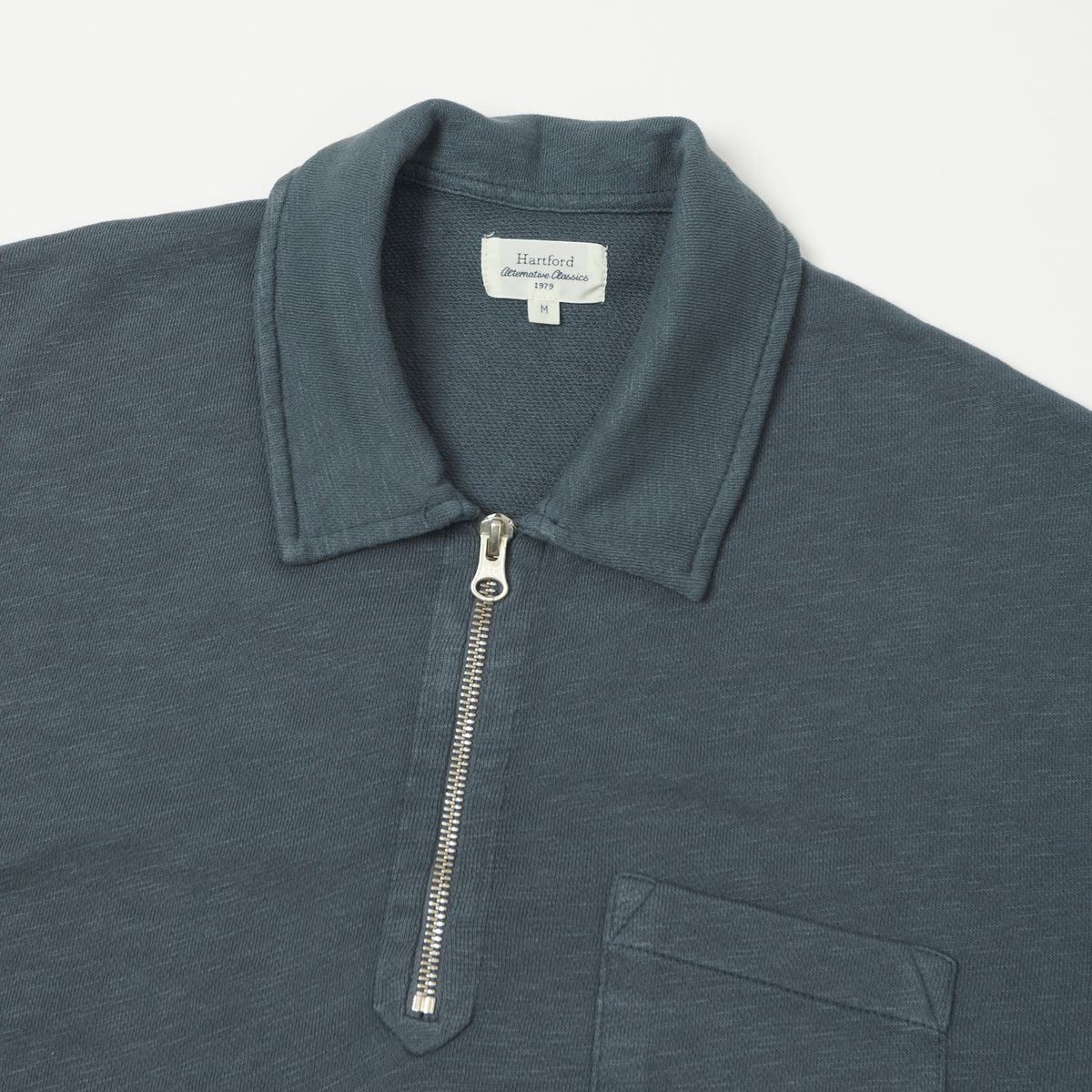 Hartford Quarter Zip Polo T-Shirt - Thunder